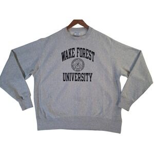 Champion Reverse Weave Wake Forest University Sweatshirt Gray Mens Large L